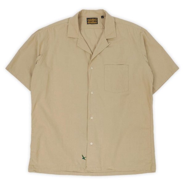 画像1: 80-90's Eddie Bauer S/S オープンカラーシャツ "黒タグ / MADE IN USA" (1)
