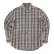 画像1: Late 90's ST JOHN'S BAY ヘビーネルシャツ "Ombre Gray Plaid" (1)