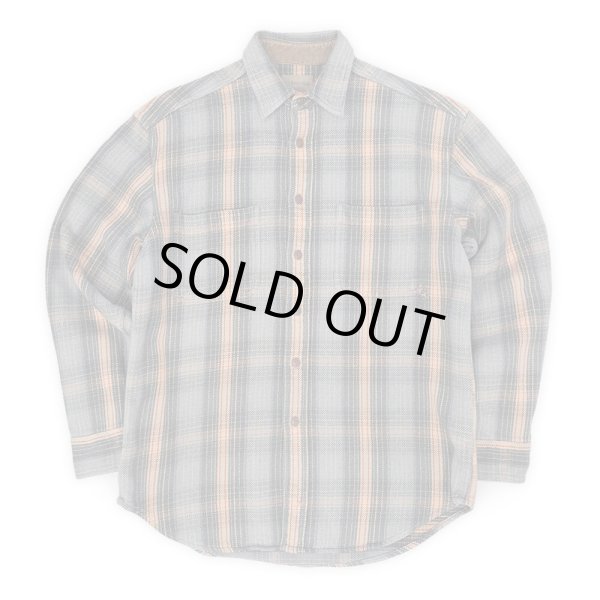 画像1: Late 90's ST JOHN'S BAY ヘビーネルシャツ "Ombre Gray Plaid" (1)