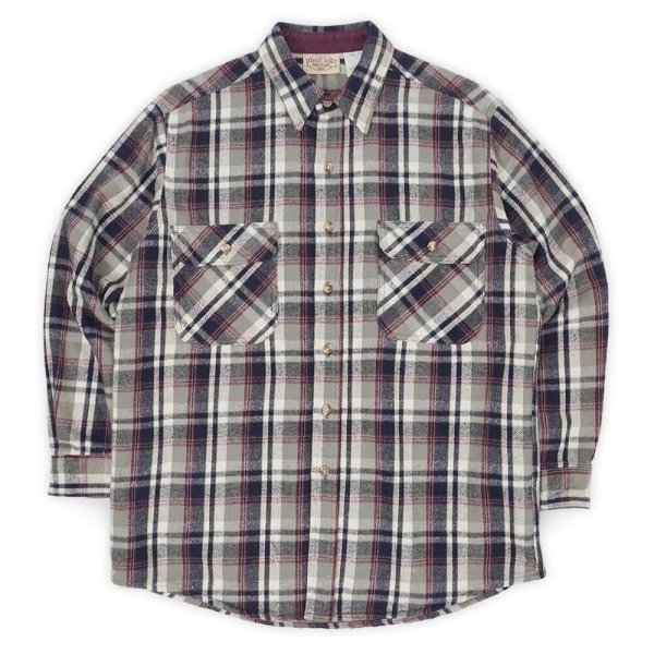 画像1: 90's M.FINE & SONS ヘビーネルシャツ "FIVE BROTHER OEM" (1)