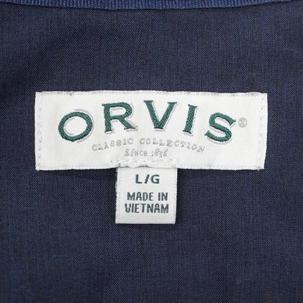 画像2: 00's ORVIS S/S レギュラーカラーシャツ "NAVY" (2)