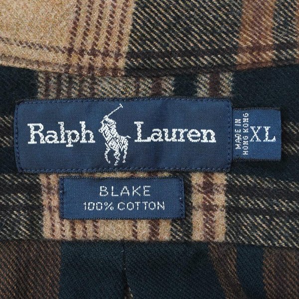 画像2: 90's Polo Ralph Lauren フランネル ボタンダウンシャツ “BLAKE” (2)