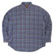画像1: 90's ST JOHN'S BAY フランネルボタンダウンシャツ "Heather Navy Plaid" (1)