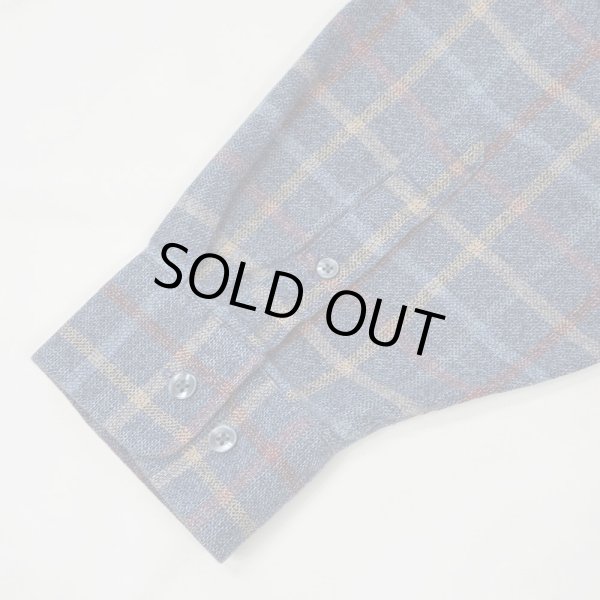 画像4: 90's ST JOHN'S BAY フランネルボタンダウンシャツ "Heather Navy Plaid" (4)