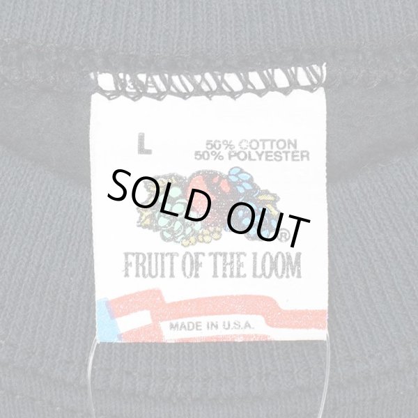 画像3: 80's Fruit of the loom カレッジロゴ スウェット "MADE IN USA / BLACK" (3)