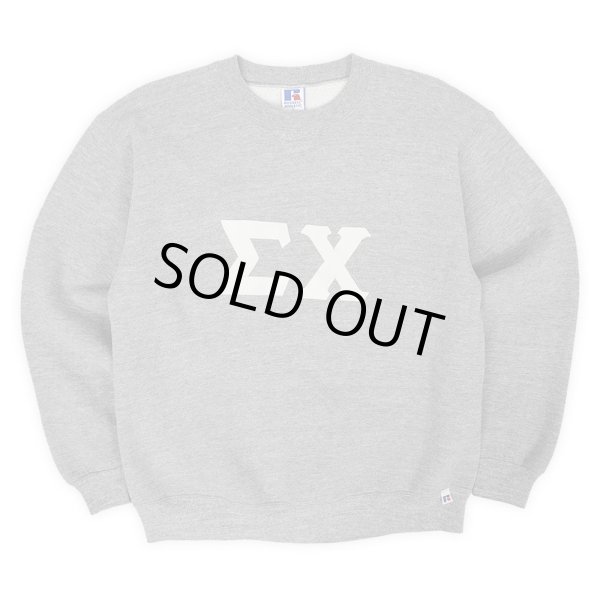 画像1: Early 90's RUSSELL ロゴパッチ スウェット "ΣＸ / MADE IN USA" (1)