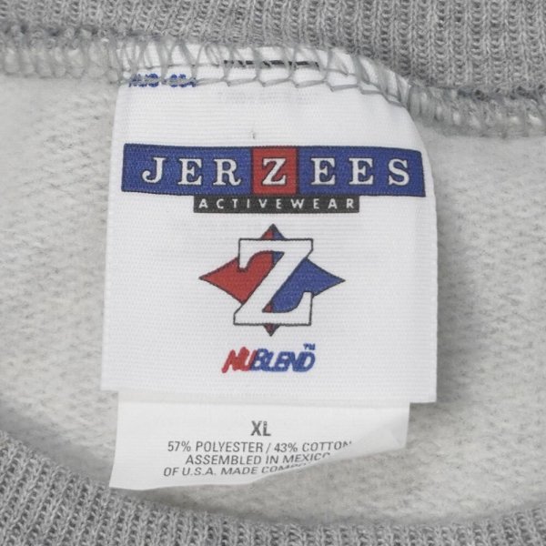 画像2: 00's JERZEES ブランクスウェット "Heather Gray / DEADSTOCK" (2)