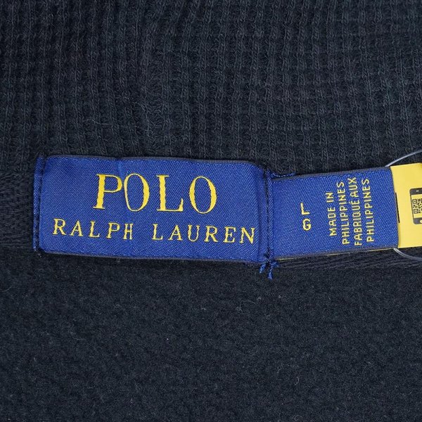 画像2: 00's Polo Ralph Lauren フルジップ スウェットパーカー "BLACK" (2)