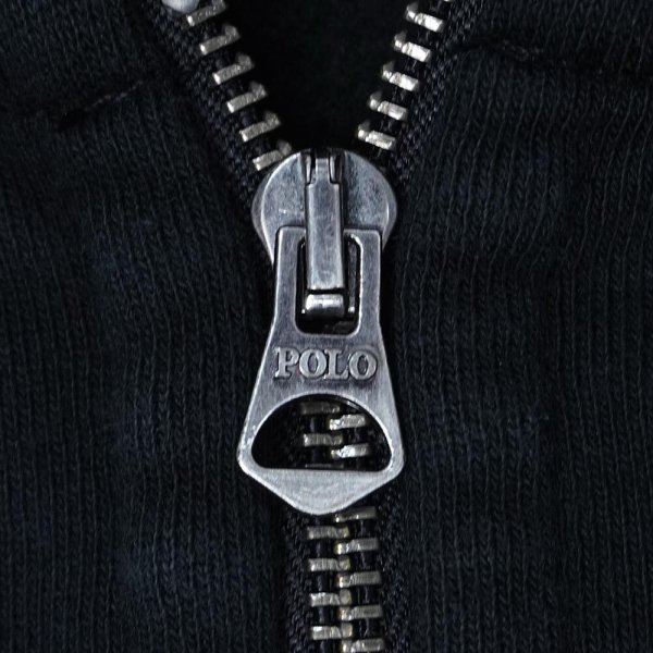 画像4: 00's Polo Ralph Lauren フルジップ スウェットパーカー "BLACK" (4)