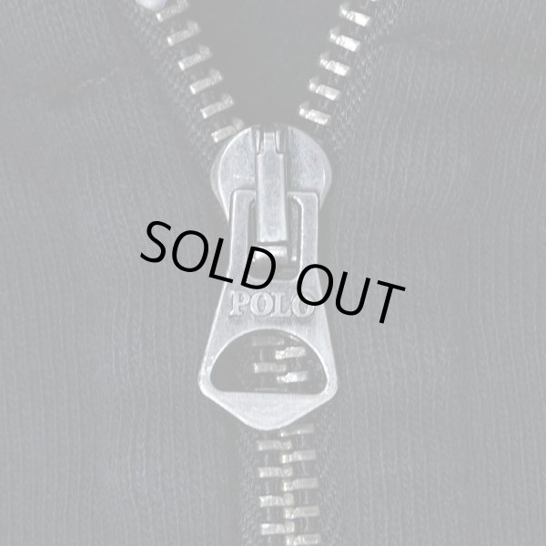 画像4: 00's Polo Ralph Lauren フルジップ スウェットパーカー "BLACK" (4)