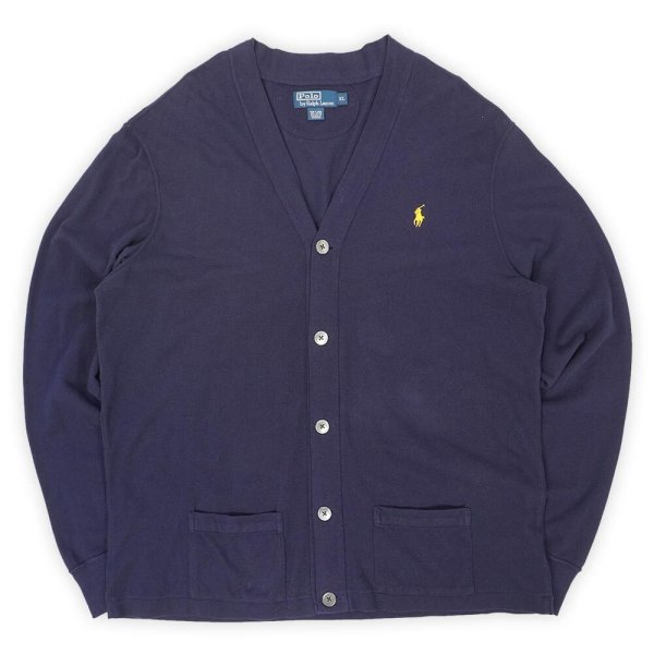 画像1: 00's Polo Ralph Lauren コットンピケ カーディガン (1)