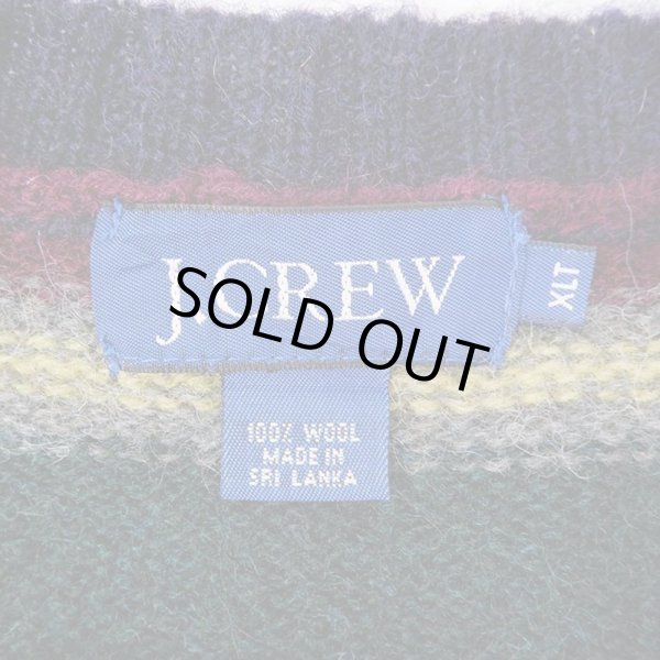 画像3: 00's J.CREW マルチボーダーウールニット (3)