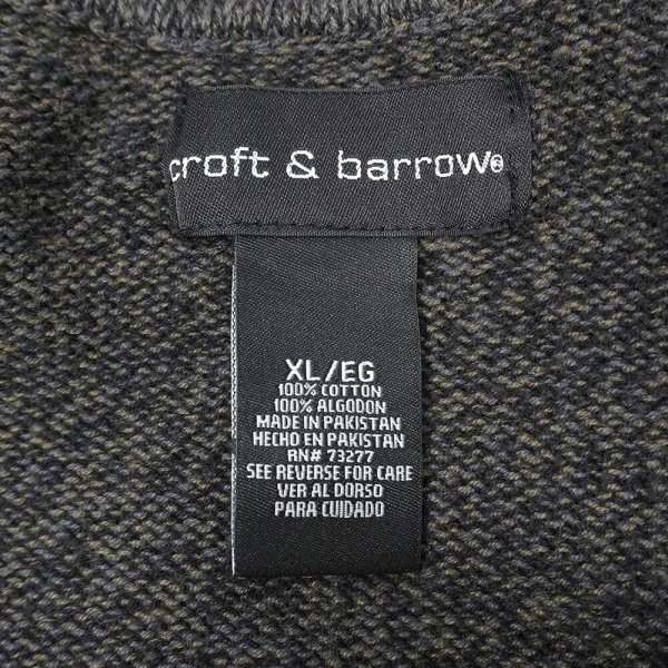 画像2: 00's croft & barrow コットンニット "CHARCOAL MIX" (2)