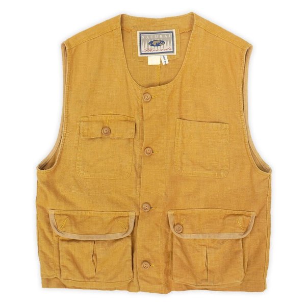 画像1: 90's NATURAL Threads リネンフィールドベスト (1)