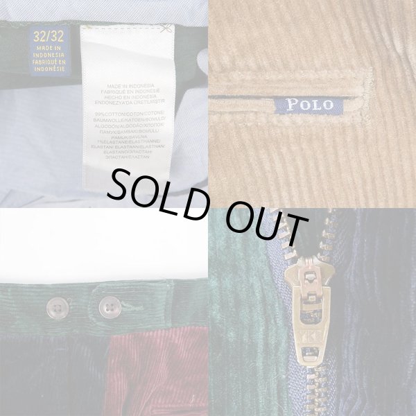 画像4: 00's Polo Ralph Lauren 太畝コーデュロイトラウザー "クレイジーパターン" (4)