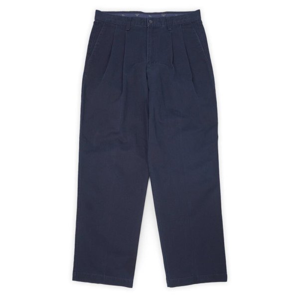 画像1: 00's DOCKERS 2タック チノトラウザー "NAVY / W33 L30" (1)