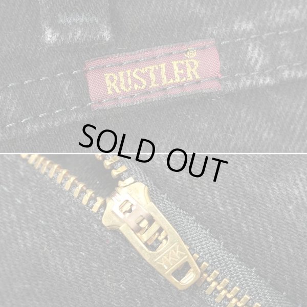 画像4: 00's RUSTLER ブラックデニムパンツ "W36 L29" (4)
