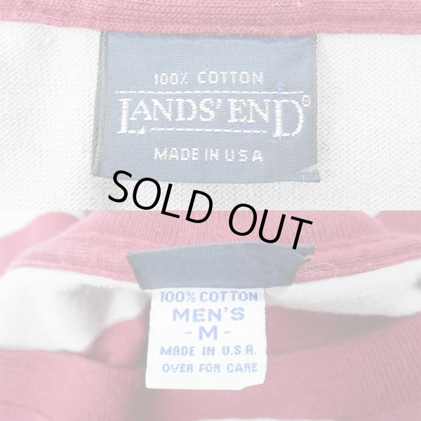 画像2: 90's LANDS' END ワイドボーダー ポケットTシャツ "MADE IN USA" (2)
