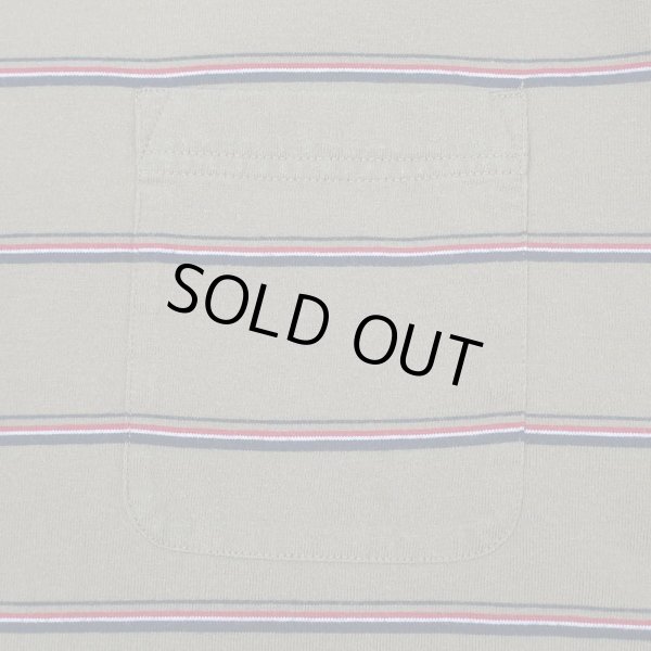 画像3: 90's PURITAN マルチボーダー ポケットTシャツ (3)