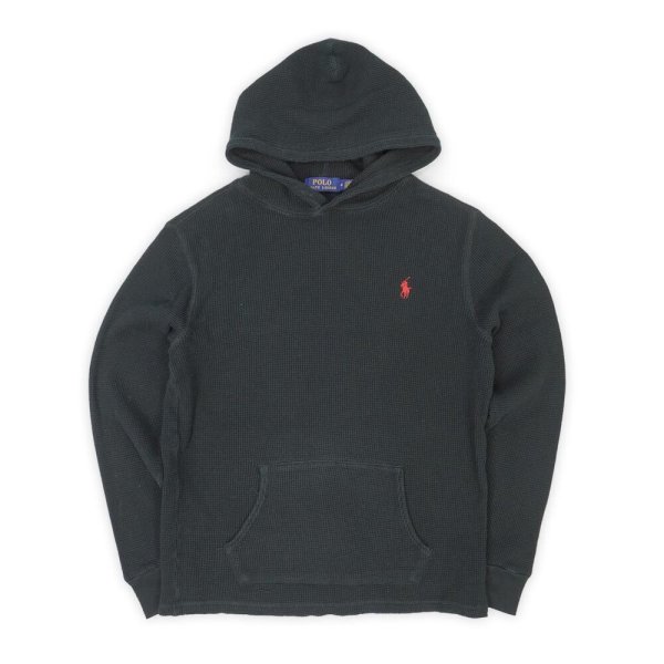 画像1: 00's Polo Ralph Lauren フーディーサーマル "BLACK" (1)