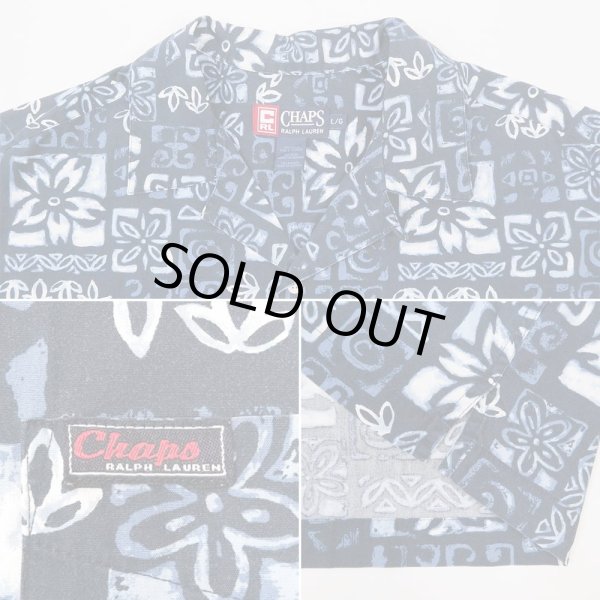画像3: 00's CHAPS Ralph Lauren 総柄 オープンカラーシャツ (3)