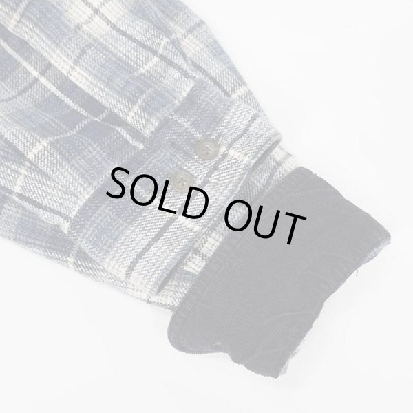 画像3: 90's ST JOHN'S BAY オンブレチェック柄 ヘビーネルシャツ "NAVY Plaid" (3)