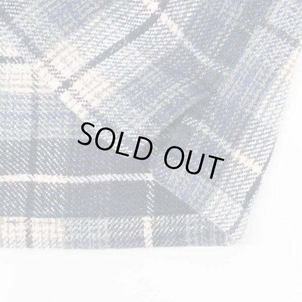 画像4: 90's ST JOHN'S BAY オンブレチェック柄 ヘビーネルシャツ "NAVY Plaid" (4)