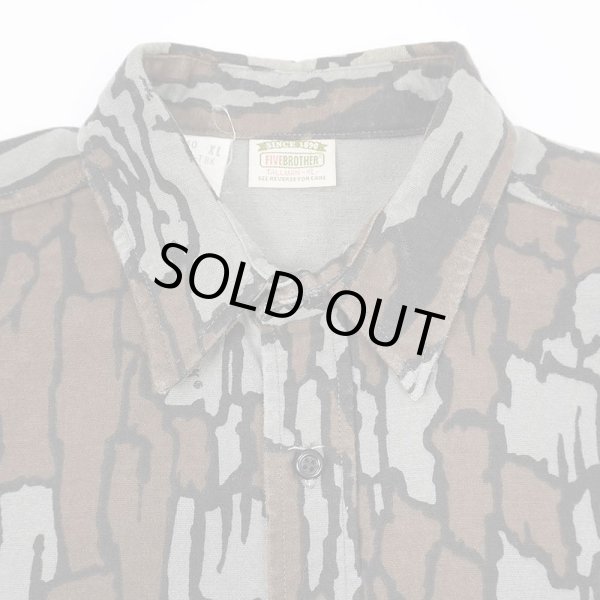 画像3: 90's FIVE BROTHER トレバークカモ柄 シャモアクロスシャツ "MADE IN USA" (3)