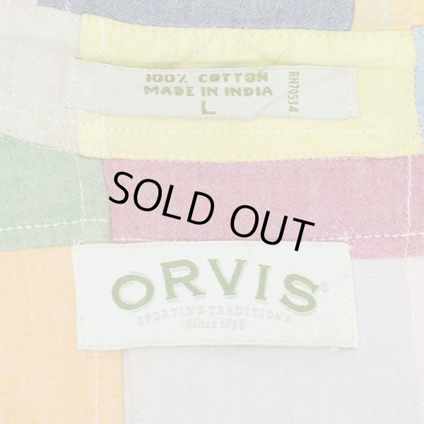 画像2: Late 90's ORVIS パッチワーク ボタンダウンシャツ (2)