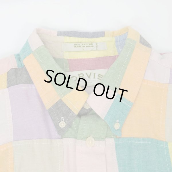 画像3: Late 90's ORVIS パッチワーク ボタンダウンシャツ (3)