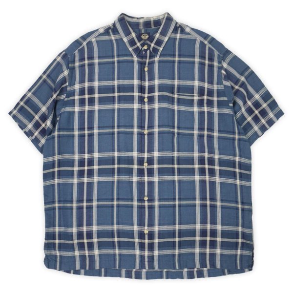 画像1: 00's DOCKERS S/S リネン×レーヨン ボックスシャツ (1)