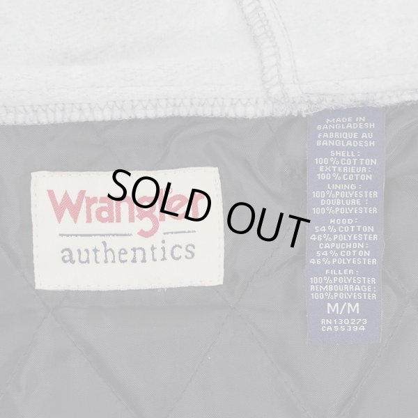 画像2: 00's Wrangler キルトライナー フーディーネルシャツ (2)