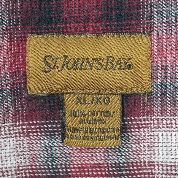 画像2: 00's ST JOHN'S BAY フランネル ボタンダウンシャツ "Ombre Plaid" (2)