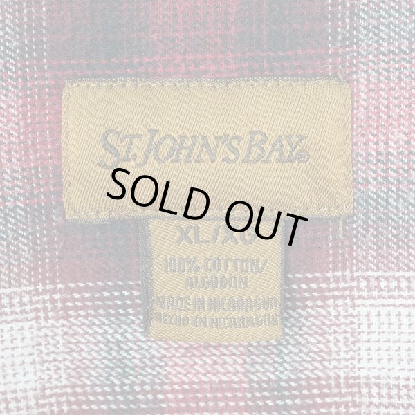 画像2: 00's ST JOHN'S BAY フランネル ボタンダウンシャツ "Ombre Plaid" (2)