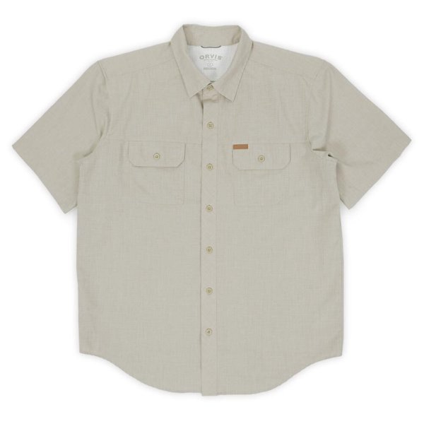 画像1: 00's ORVIS S/S レギュラーカラーシャツ "LIGHT GRAY" (1)