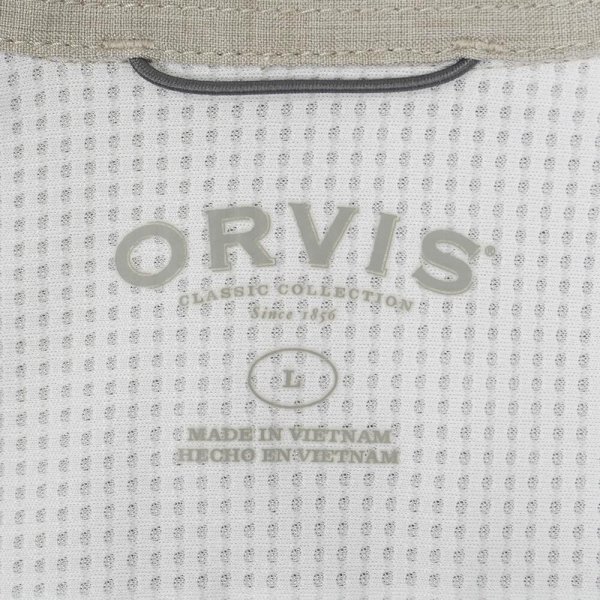 画像2: 00's ORVIS S/S レギュラーカラーシャツ "LIGHT GRAY" (2)