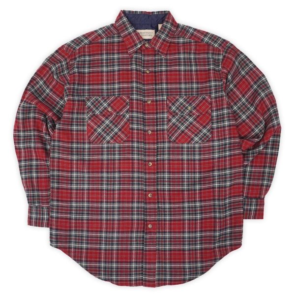 画像1: 90's NORTHWEST TERRITORY アクリル フランネルシャツ "DEADSTOCK / Red Plaid" (1)