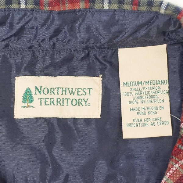 画像2: 90's NORTHWEST TERRITORY アクリル フランネルシャツ "DEADSTOCK / Red Plaid" (2)