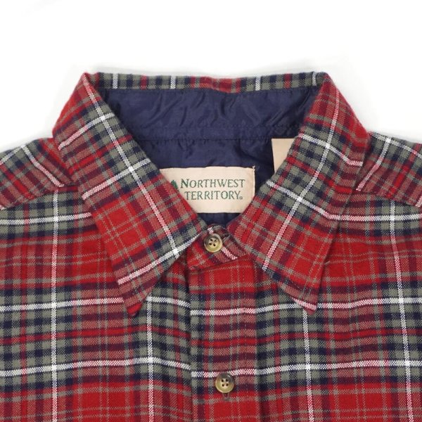 画像3: 90's NORTHWEST TERRITORY アクリル フランネルシャツ "DEADSTOCK / Red Plaid" (3)