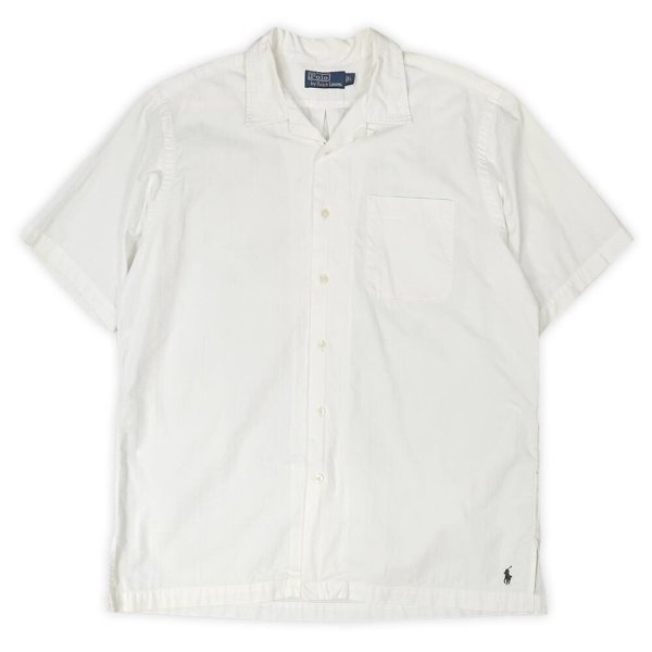 画像1: 90's Polo Ralph Lauren S/S オープンカラーシャツ "裾ポニー" (1)