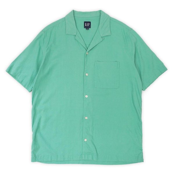 画像1: 00's GAP S/S オープンカラーシャツ "LINEN × RAYON" (1)