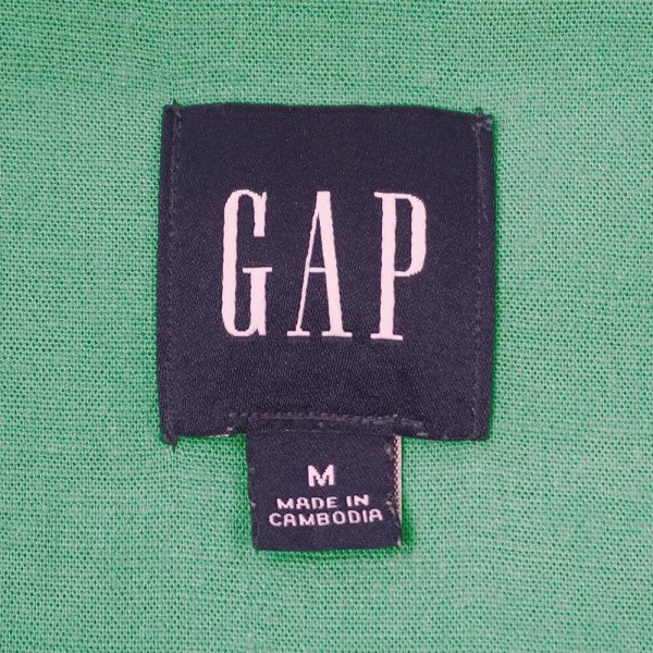 画像2: 00's GAP S/S オープンカラーシャツ "LINEN × RAYON" (2)