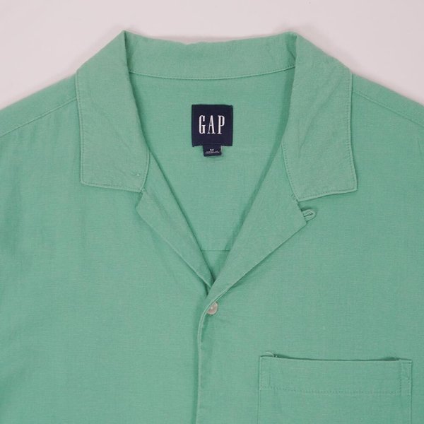 画像3: 00's GAP S/S オープンカラーシャツ "LINEN × RAYON" (3)