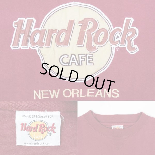 画像2: 90's Hard Rock CAFE ロゴ刺繍 スウェット (2)