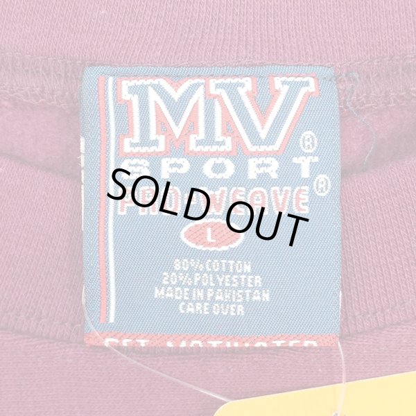 画像2: 90's MV SPORT リバースウィーブタイプ カレッジプリントスウェット "DEADSTOCK" (2)