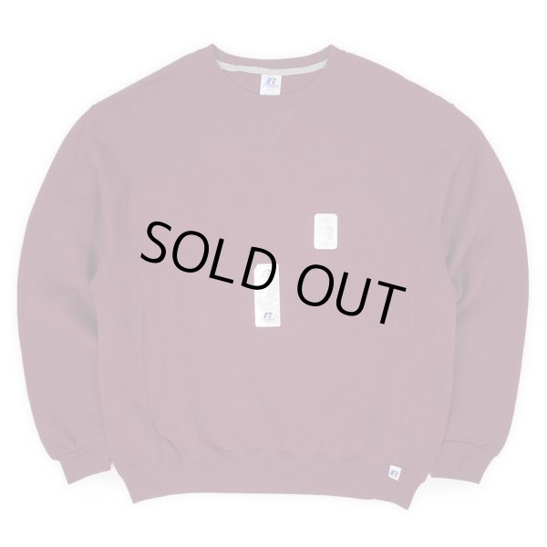 画像1: 00's RUSSELL リバースウィーブタイプ ブランクスウェット "Burgundy / DEADSTOCK" (1)