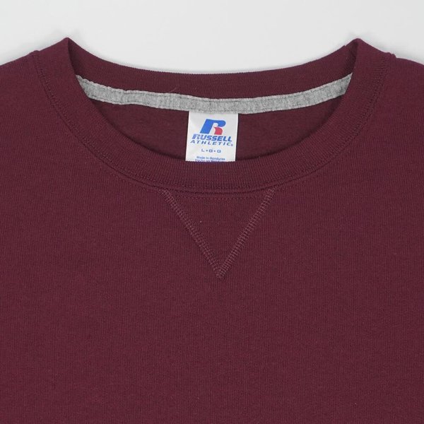 画像4: 00's RUSSELL リバースウィーブタイプ ブランクスウェット "Burgundy / DEADSTOCK" (4)