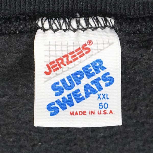 画像2: 90's JERZEES スウェットシャツ "MADE IN USA / BLACK" (2)