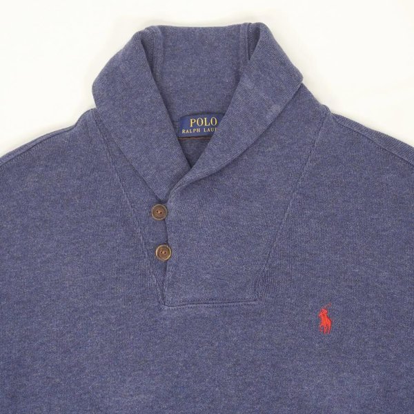 画像3: 00's Polo Ralph Lauren ショールカラースウェット (3)