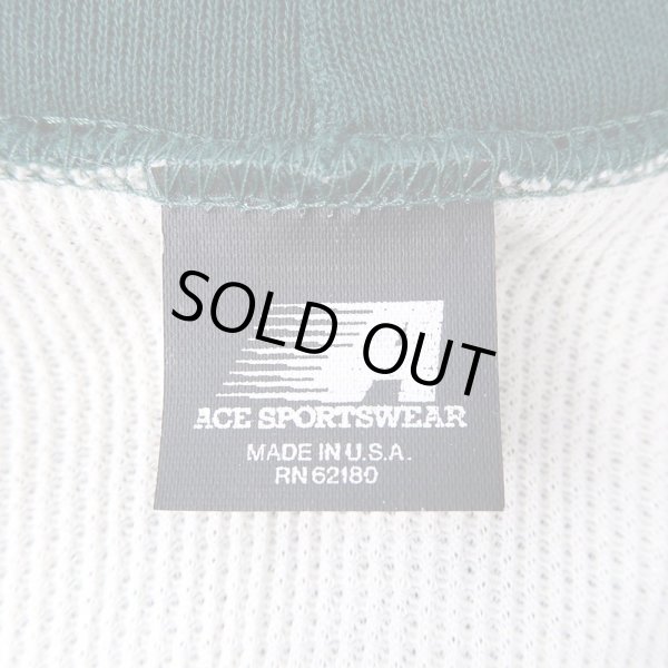 画像3: 80's ACE SPORTWEAR フルZIP スウェットパーカー “GREEN / DEADSTOCK” (3)